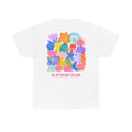 All My Feelings Live Here watercolour back print on a white oversized cotton tee – lonely in bloom
